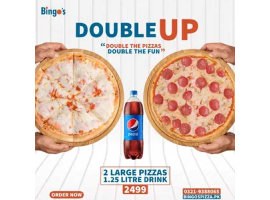 Bingo’s Pizza Large Double UP For Rs.2499/-image-1394